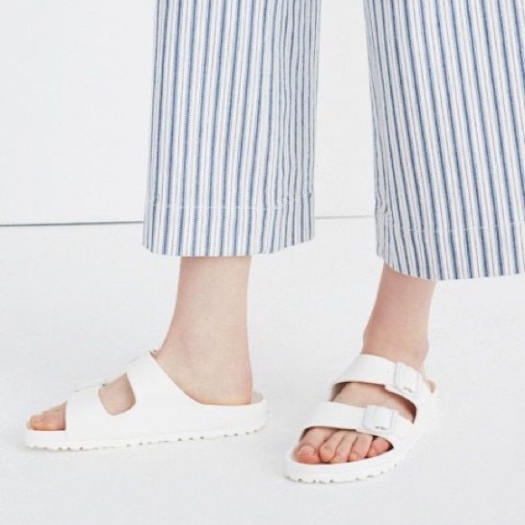 *NEW* White Rubber 2 Strap Summer Sandals 7.5-8-8.5 / 38.5 EU - Picture 3 of 16